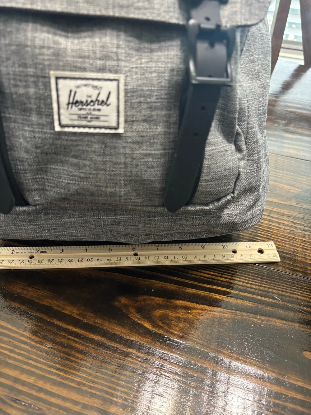 Herschel Supply Company Little America Grey Backpack with Black Straps EUC